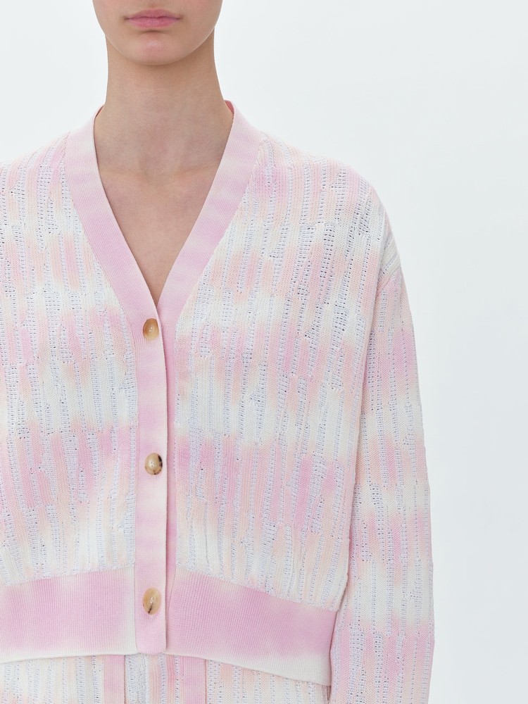 Amiri Repeat Cardigan Stickat Dam Rosa | 51042-OWVE