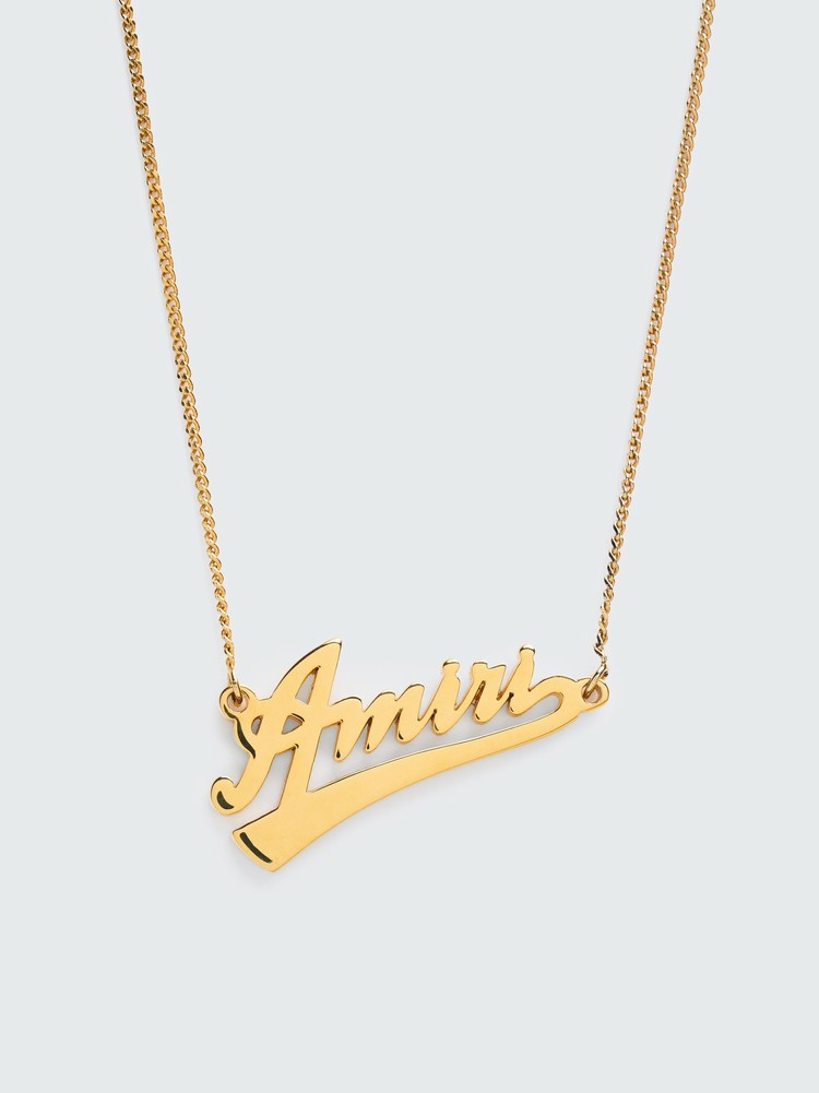 Amiri Script Necklace Smycken Guld | 96137-ERDZ