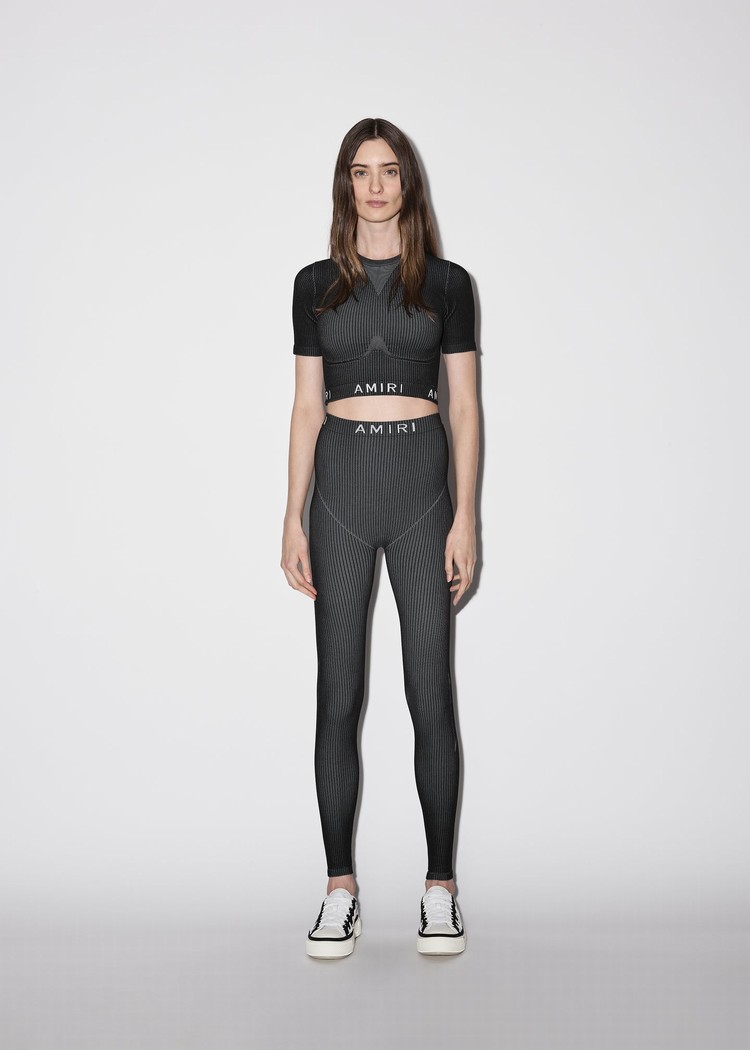 Amiri Seamless Knit Byxor Dam Svarta | 96751-NQIR