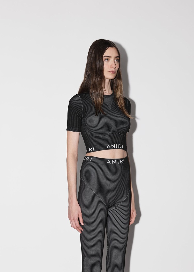 Amiri Seamless Knit Stickat Dam Svarta | 96570-BJGK