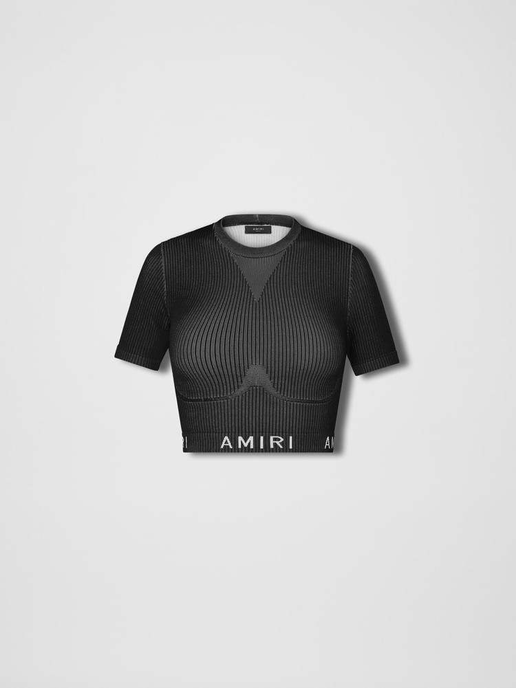 Amiri Seamless Knit Stickat Dam Svarta | 96570-BJGK