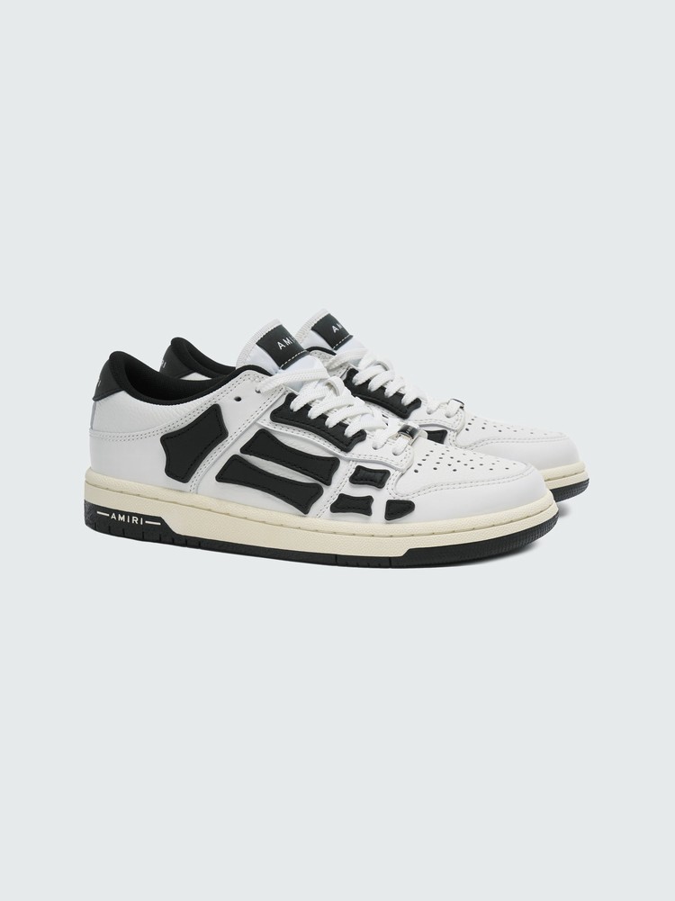 Amiri Skel Top Low Sneakers Dam Vita Svarta | 34105-MOEV