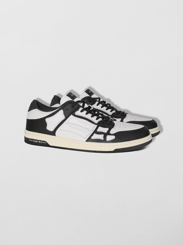 Amiri Skel Top Low Sneakers Herr Svarta Vita | 37420-OJGU