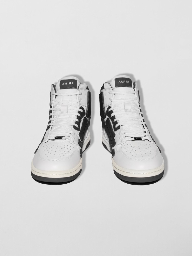 Amiri Skel-top Hi Sneakers Herr Vita Svarta | 71923-CNPM