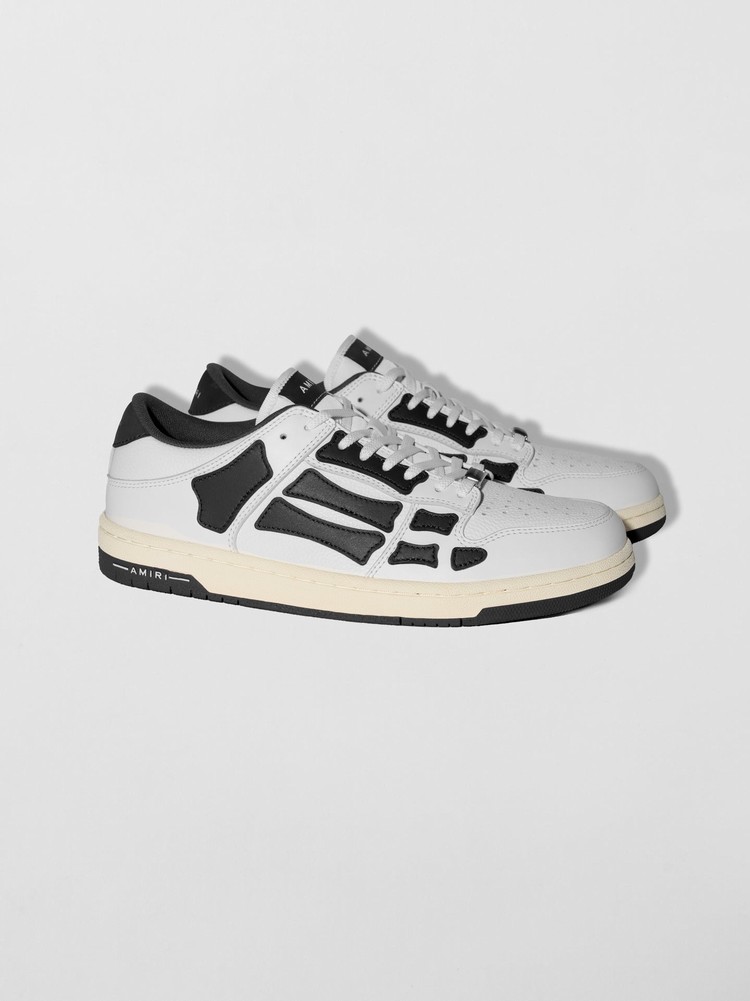 Amiri Skel-top Low Sneakers Herr Vita Svarta | 75964-ZPXD