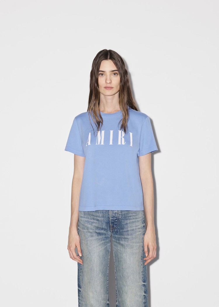 Amiri Slim T-shirt Dam Blå | 59241-TQWX