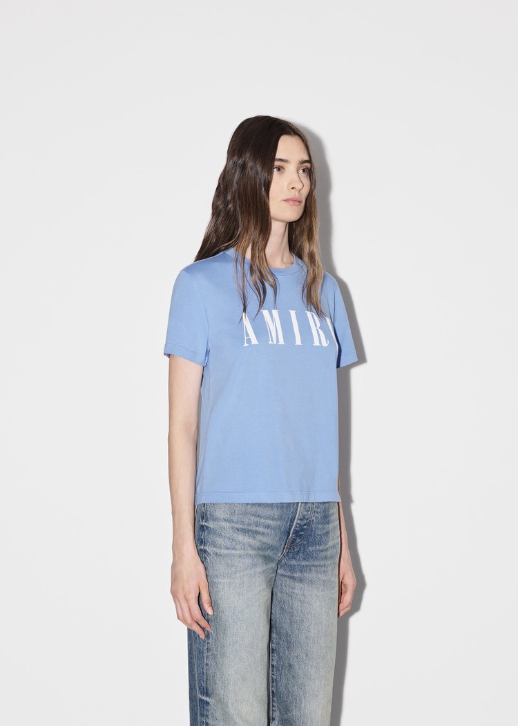 Amiri Slim T-shirt Dam Blå | 59241-TQWX