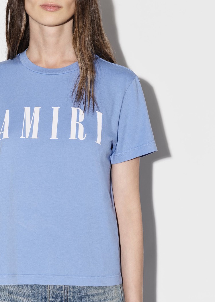 Amiri Slim T-shirt Dam Blå | 59241-TQWX