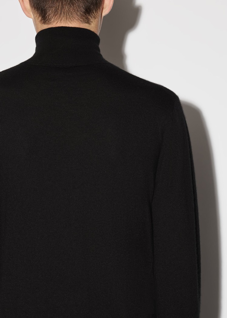 Amiri Solid Turtleneck Stickat Herr Svarta | 72953-ENYT