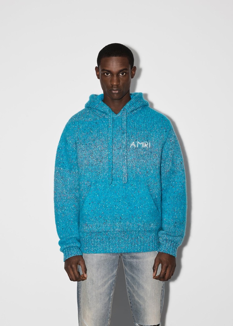 Amiri Space Dye Hoodie Herr Blå | 16308-HKFM