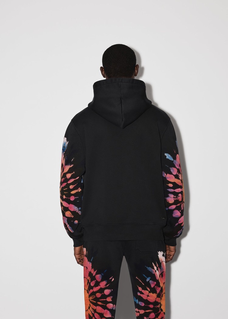 Amiri Spot Tie-dye Hoodie Herr Svarta | 73012-ONQH