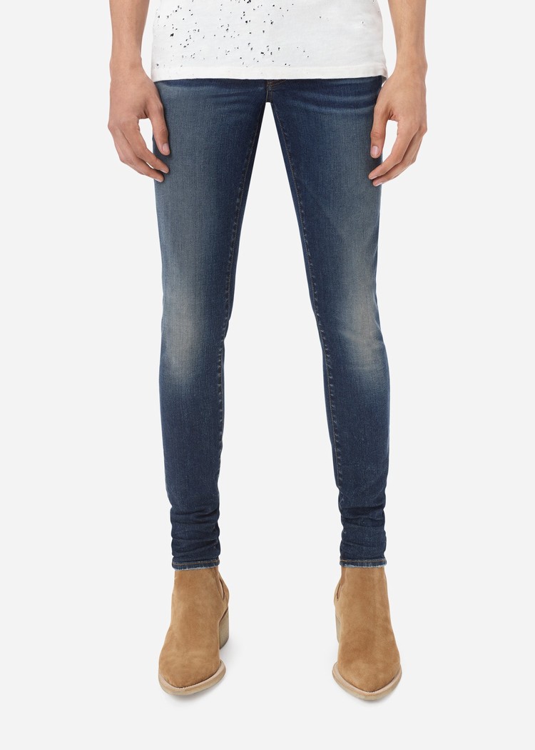 Amiri Stack Jeans Herr Blå | 26739-YTKZ