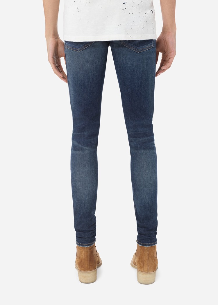 Amiri Stack Jeans Herr Blå | 26739-YTKZ