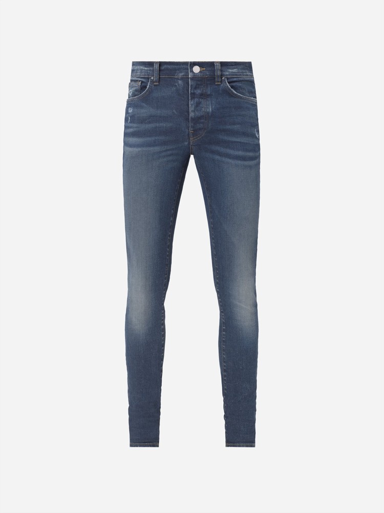 Amiri Stack Jeans Herr Blå | 26739-YTKZ