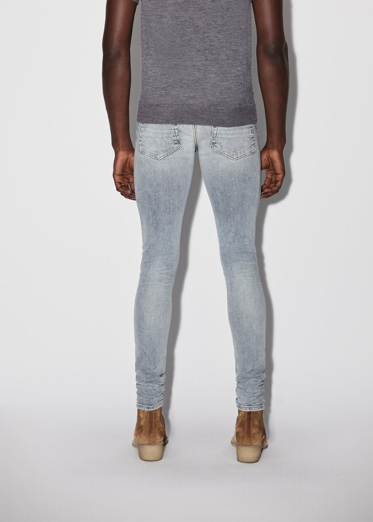 Amiri Stack Jeans Herr Grå Indigo | 27685-OVMQ