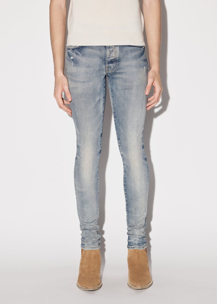 Amiri Stack Jeans Herr Indigo | 73692-VEOR