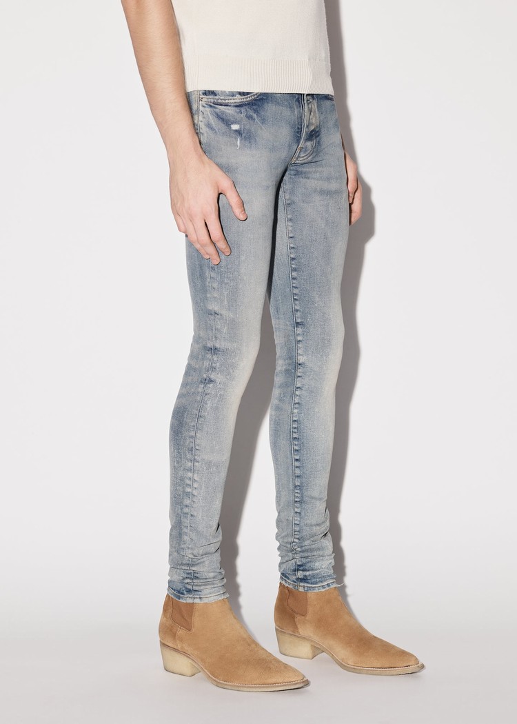 Amiri Stack Jeans Herr Indigo | 73692-VEOR