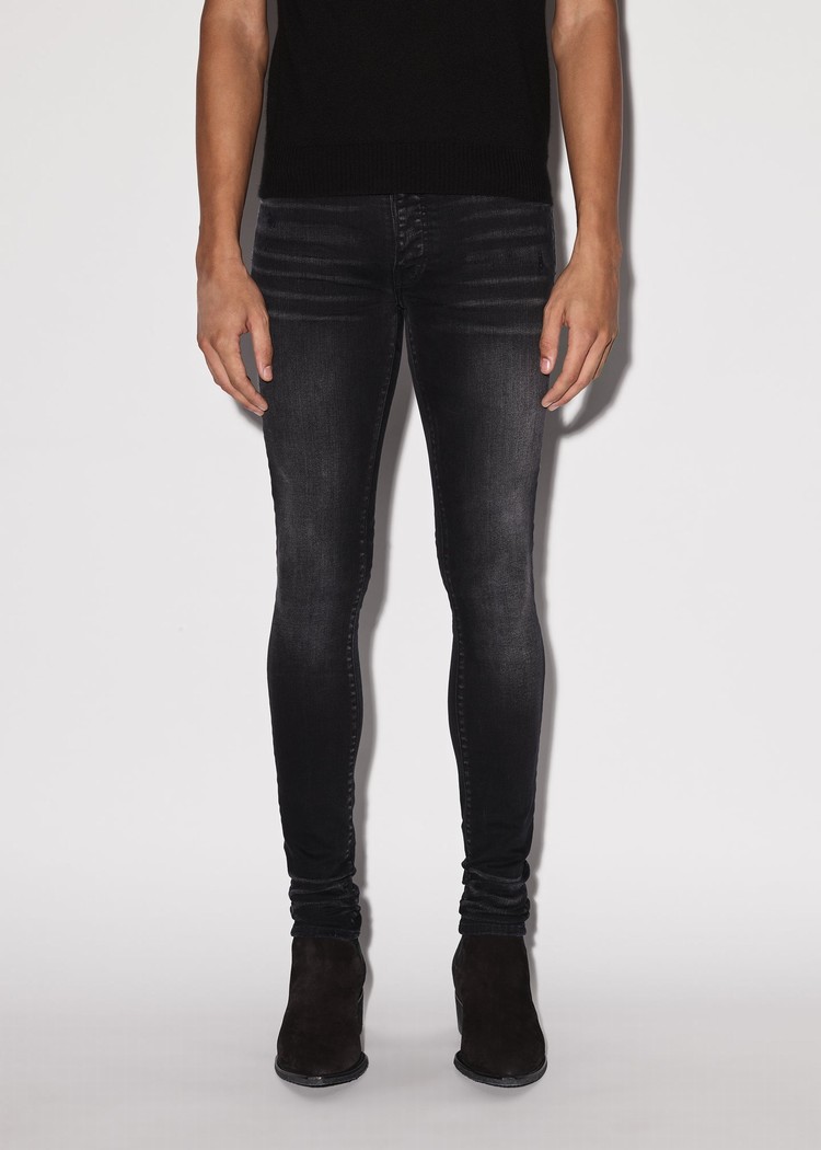 Amiri Stack Jeans Herr Svarta | 50741-IFWH