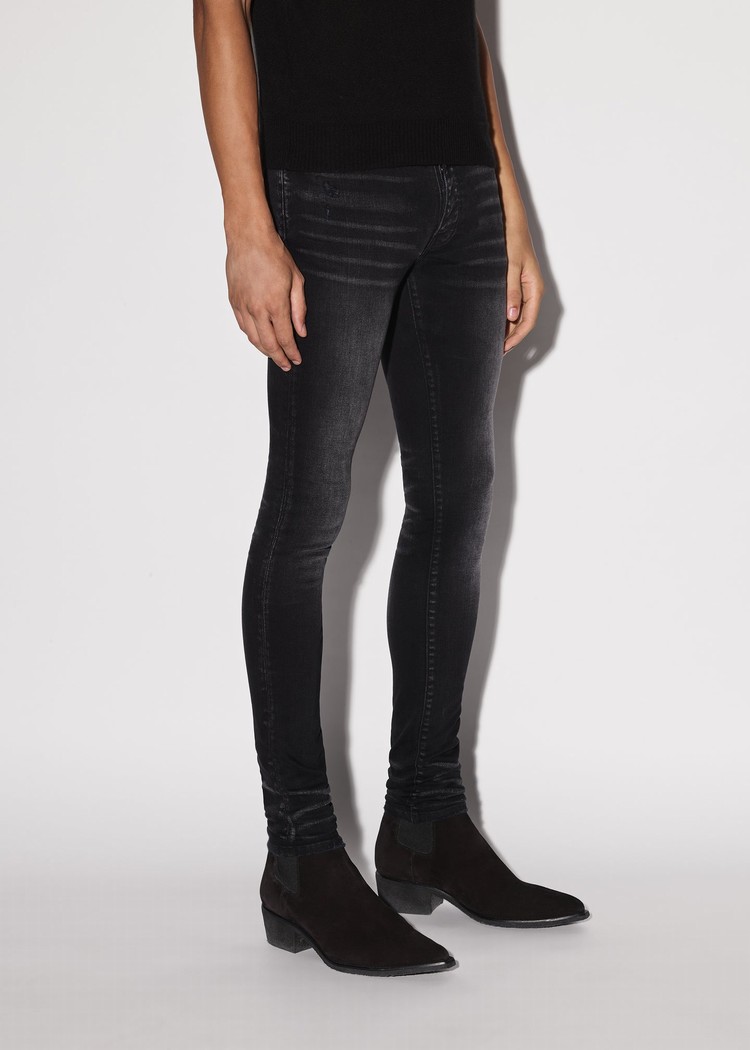 Amiri Stack Jeans Herr Svarta | 50741-IFWH