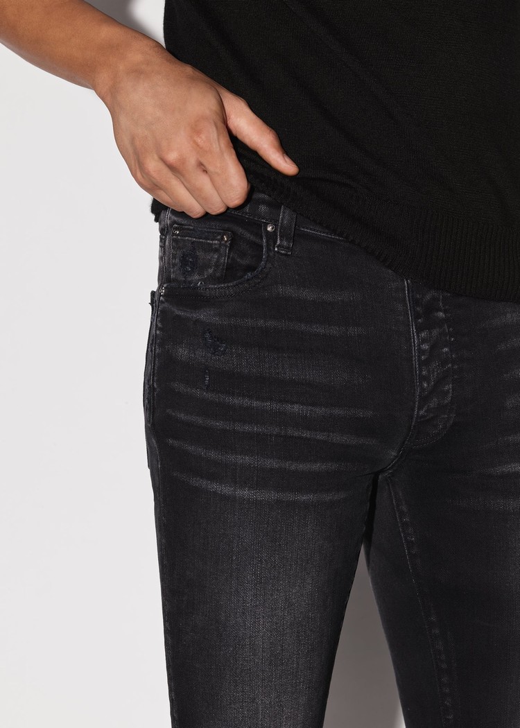 Amiri Stack Jeans Herr Svarta | 50741-IFWH