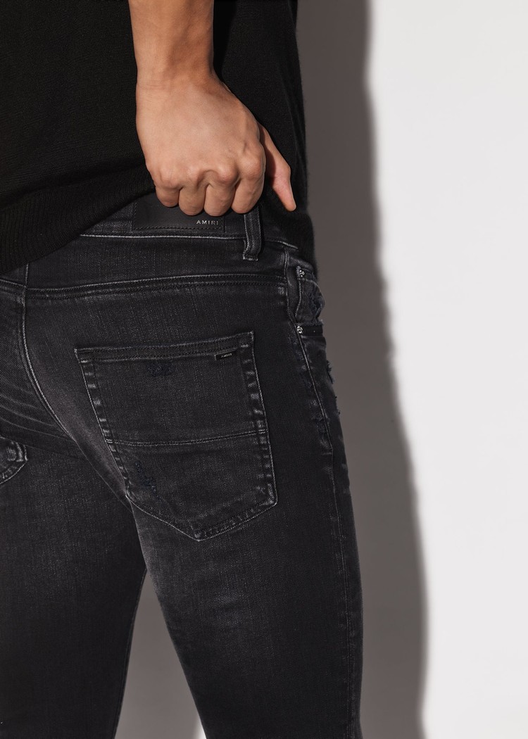 Amiri Stack Jeans Herr Svarta | 50741-IFWH