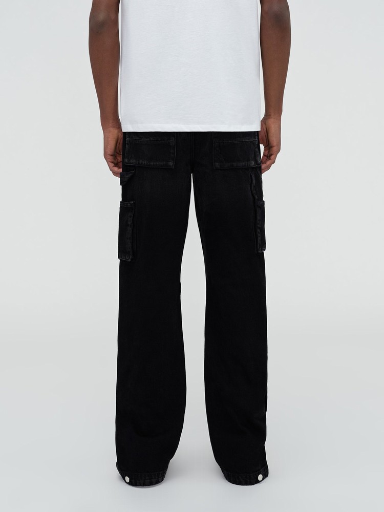 Amiri Stack Workman Jeans Herr Svarta | 94607-IDSH