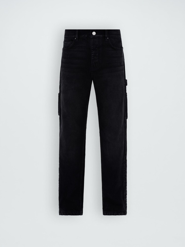 Amiri Stack Workman Jeans Herr Svarta | 94607-IDSH