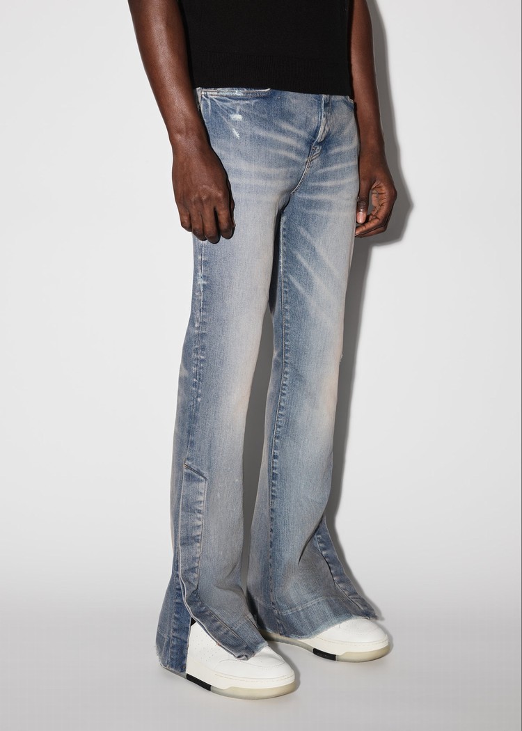 Amiri Stacked Flare Jeans Herr Indigo | 18324-XTNV