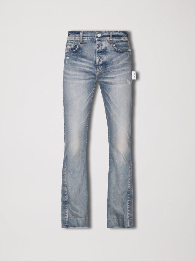 Amiri Stacked Flare Jeans Herr Indigo | 18324-XTNV