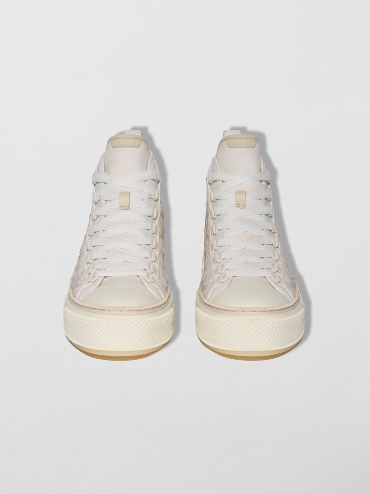 Amiri Stars Court Hi Sneakers Herr Vita | 61290-TNKO