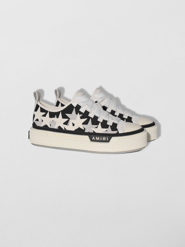 Amiri Stars Court Low Sneakers Dam Svarta | 96124-WDKB