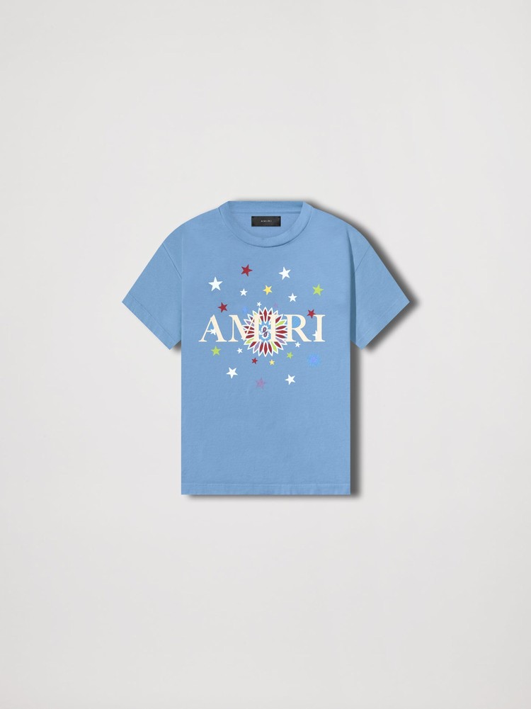 Amiri Stars Tryck T-shirt Barn Blå | 24850-SJBO