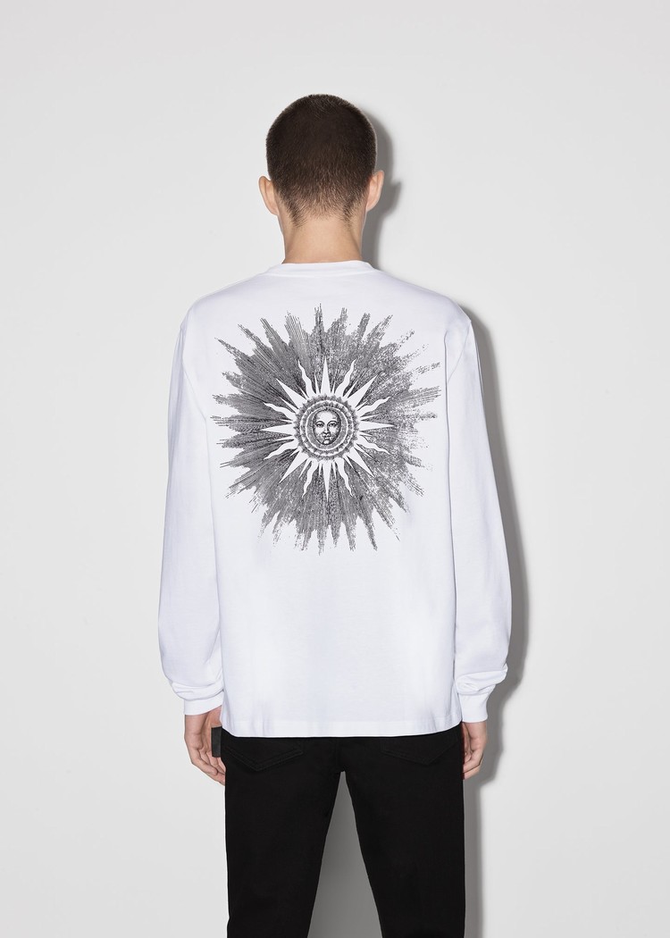 Amiri Sun Long Sleeve T-shirt Herr Vita | 04286-TUAW