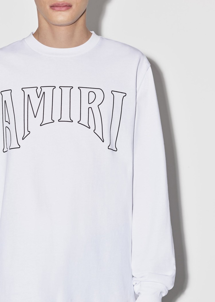 Amiri Sun Long Sleeve T-shirt Herr Vita | 04286-TUAW