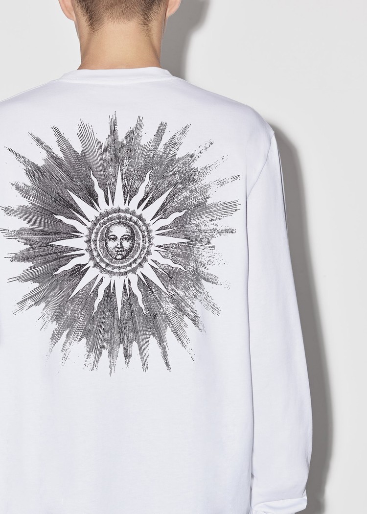 Amiri Sun Long Sleeve T-shirt Herr Vita | 04286-TUAW