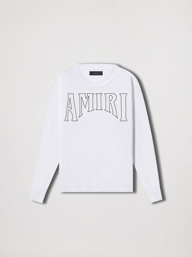 Amiri Sun Long Sleeve T-shirt Herr Vita | 04286-TUAW