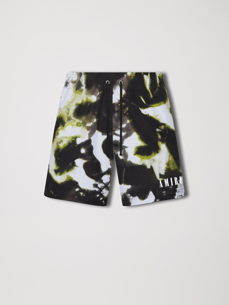 Amiri Tie Dye Camo Badbyxor Herr Ljusgröna | 09478-VJNG