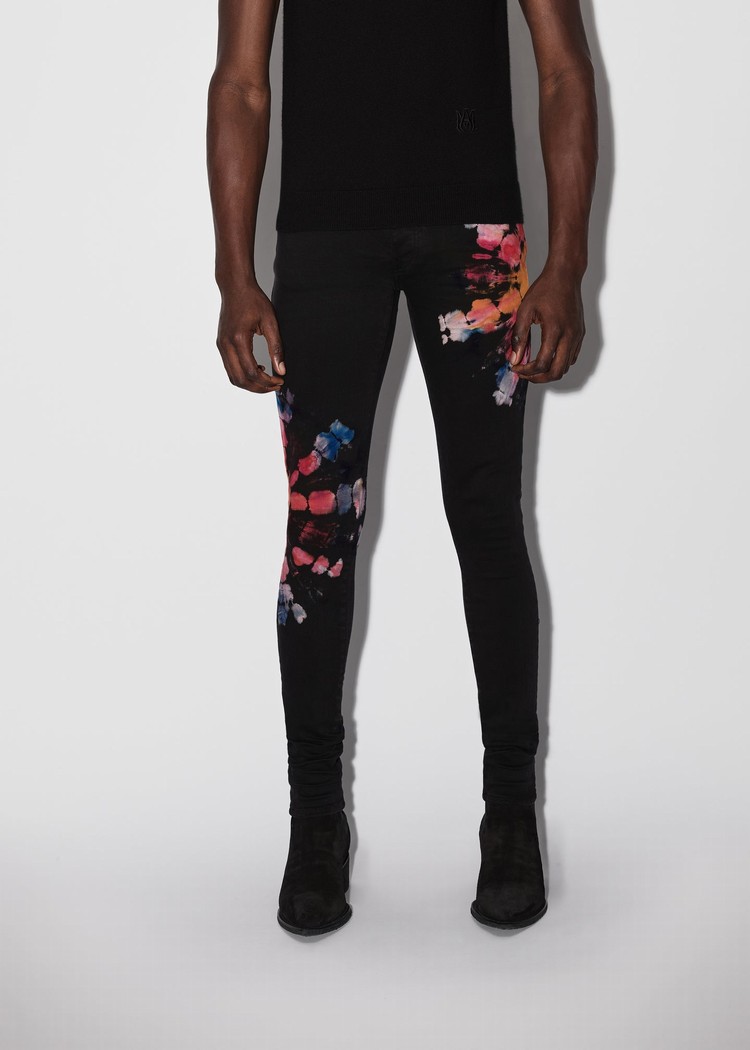 Amiri Tie Dye Jeans Herr Svarta | 01536-VBDQ