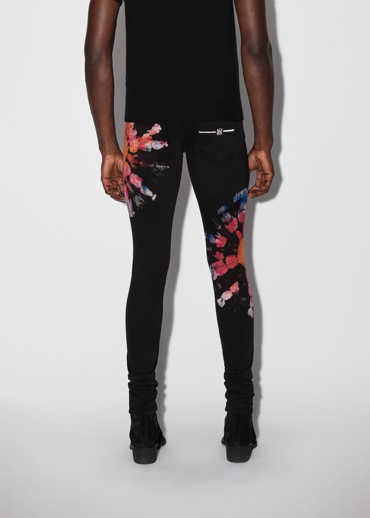 Amiri Tie Dye Jeans Herr Svarta | 01536-VBDQ