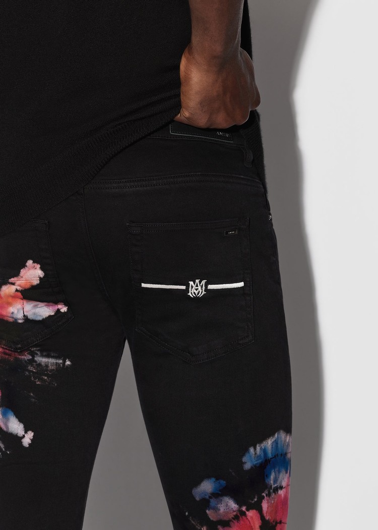 Amiri Tie Dye Jeans Herr Svarta | 01536-VBDQ