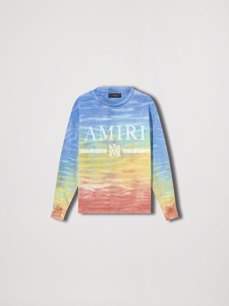 Amiri Tie Dye M.A. Bar Logo Long Sleeve Tröjor Barn Olika Färger | 59168-HTNL