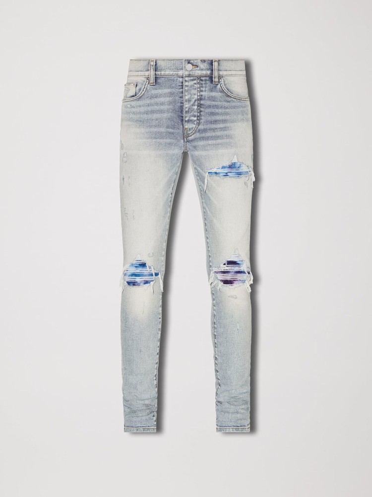 Amiri Tie Dye Mx1 Jeans Herr Grå Indigo | 18704-XRCK