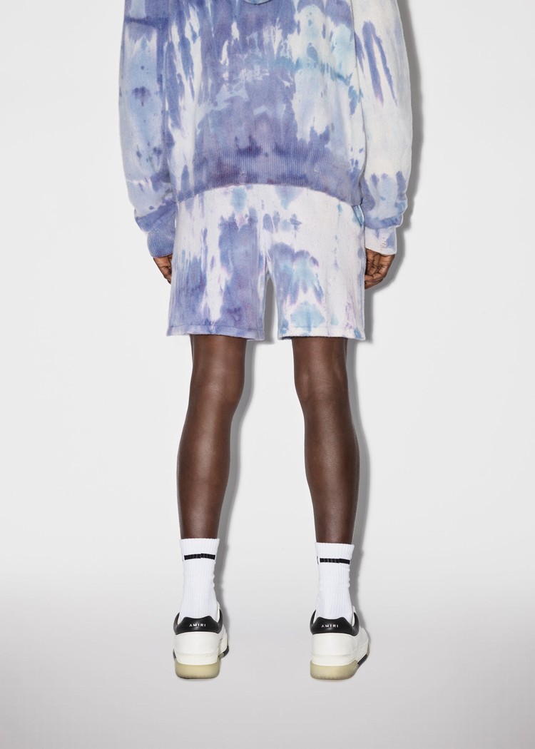 Amiri Tie Dye Shorts Herr Lila | 74631-PMKA