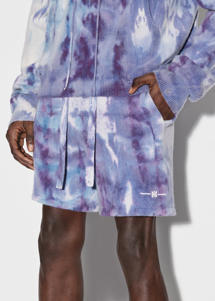 Amiri Tie Dye Shorts Herr Lila | 74631-PMKA