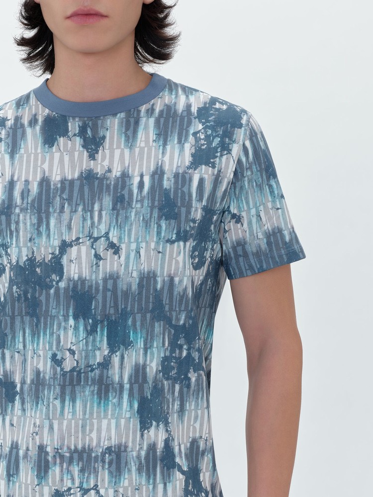 Amiri Tie Dye T-shirt Herr Blå | 47856-JGPH