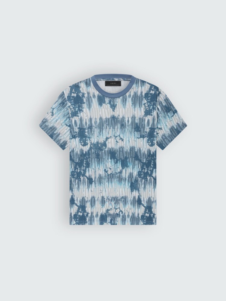 Amiri Tie Dye T-shirt Herr Blå | 47856-JGPH