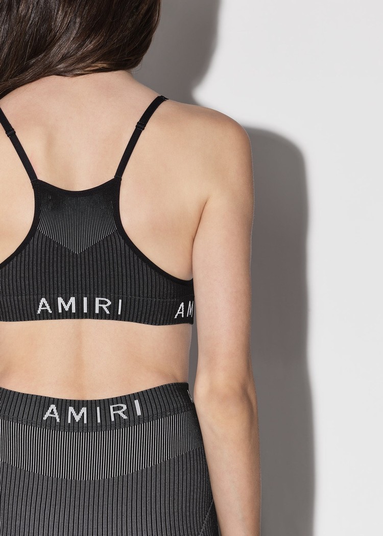 Amiri Triangle Bra Stickat Dam Svarta | 01895-JOCA