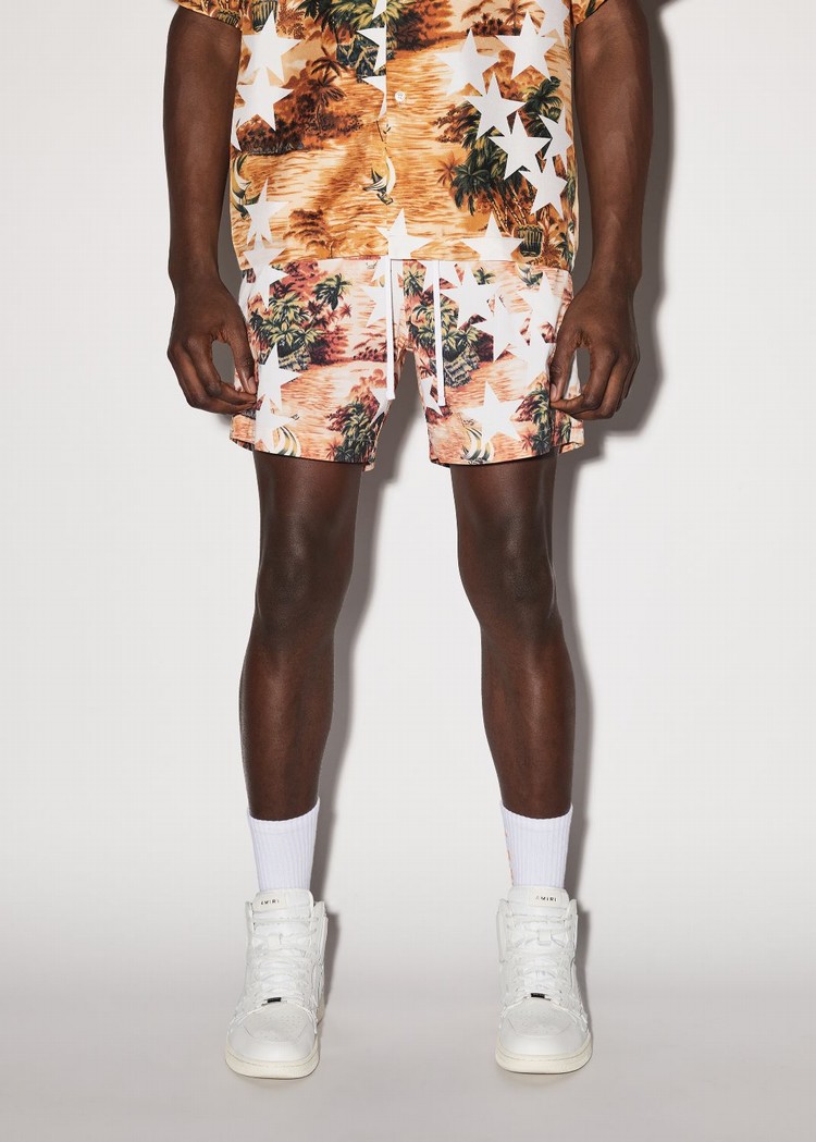 Amiri Tropical Star Badbyxor Herr Orange | 79028-FZJH