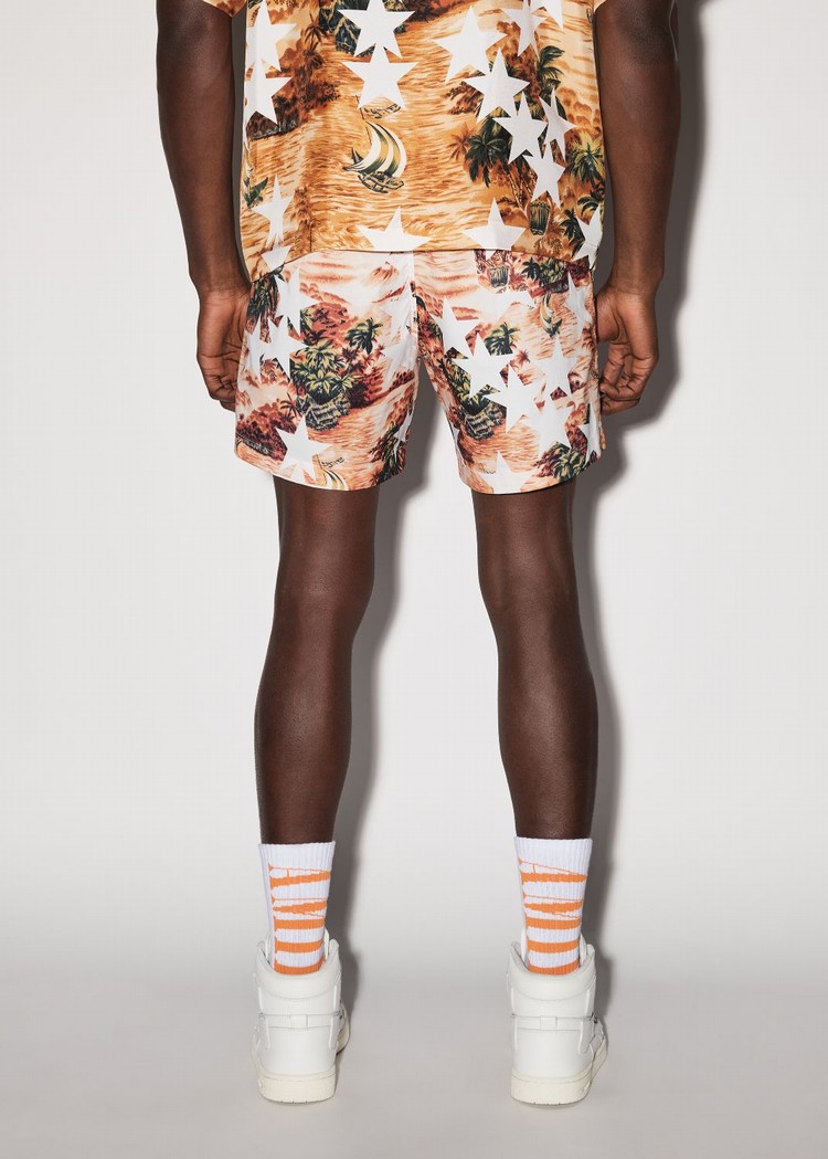 Amiri Tropical Star Badbyxor Herr Orange | 79028-FZJH