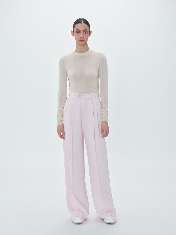 Amiri Viscose Double Plisserad Byxor Dam Rosa | 82675-VOEB